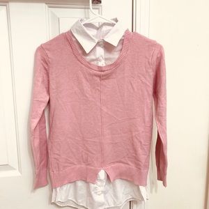 Sweaters with collared shirt